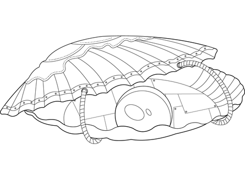 Steampunk Oyster Coloring Page